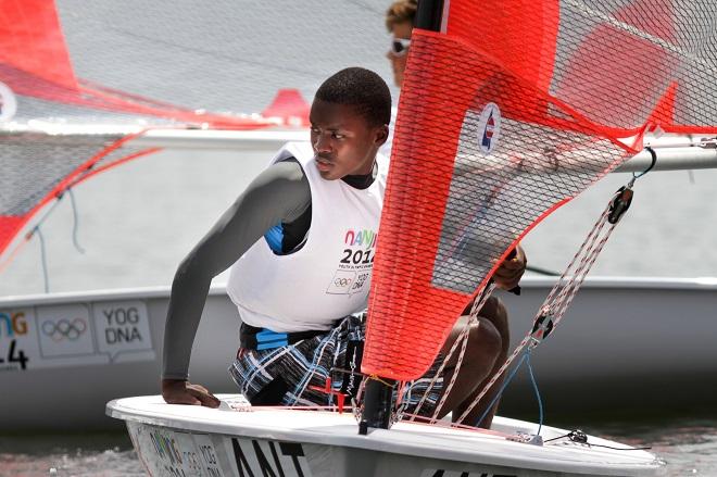 Nanjing 2014 Youth Olympic Games Day two - Rhone Kirby Antigua  © ISAF 